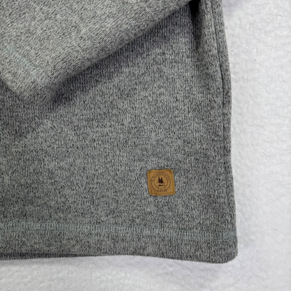 G.H. Bass & Co. Men's XXL Gray Pullover Button Mock Neck Sweater Fleece Layering - Picture 4 of 8